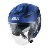 GIVI X29 Fiber Jet Motorcycle Helmet Matte Blue