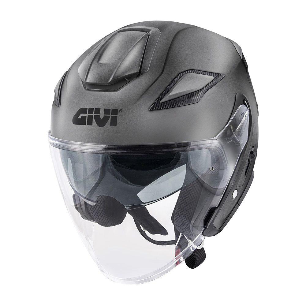 GIVI X29 Fiber Urban Street Scooter Jet Helmet Titanium