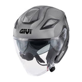 GIVI X29 Fiber Jet Motorcycle Helmet Open Face Grey