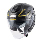 GIVI X29 Carbon Scooter Jet Helmet BR Gold