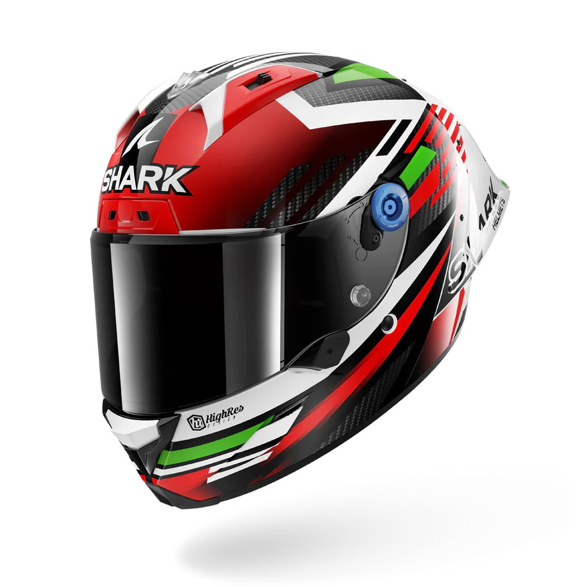 SHARK AERON GP First Lap Carbon Racing Motorcycle Helmet Red Green White
