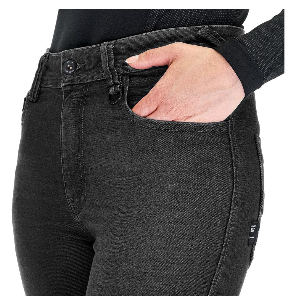 SHIMA RIDGE LADY URBAN MOTORCYCLE JEANS BLACK (maximo moto uk )
