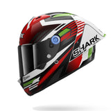 SHARK AERON GP First Lap Carbon Racing Motorcycle Helmet Red Green White-side