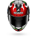 SHARK AERON GP First Lap Carbon Racing Motorcycle Helmet Red Green White-front