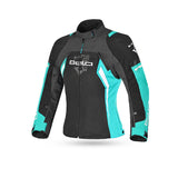 BELA Elanur Lady Motorbike Textile Jacket Black Grey Turquoise