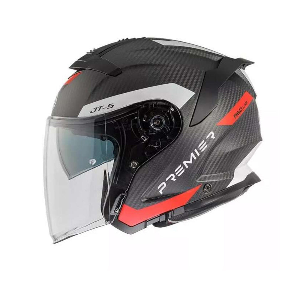 PREMIER JT5 CARBON MA 2 BM MOTORCYCLE OPEN FACE HELMET