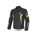 BELA Bradley Textile Motorbike Riders Jacket Black Yellow Flou