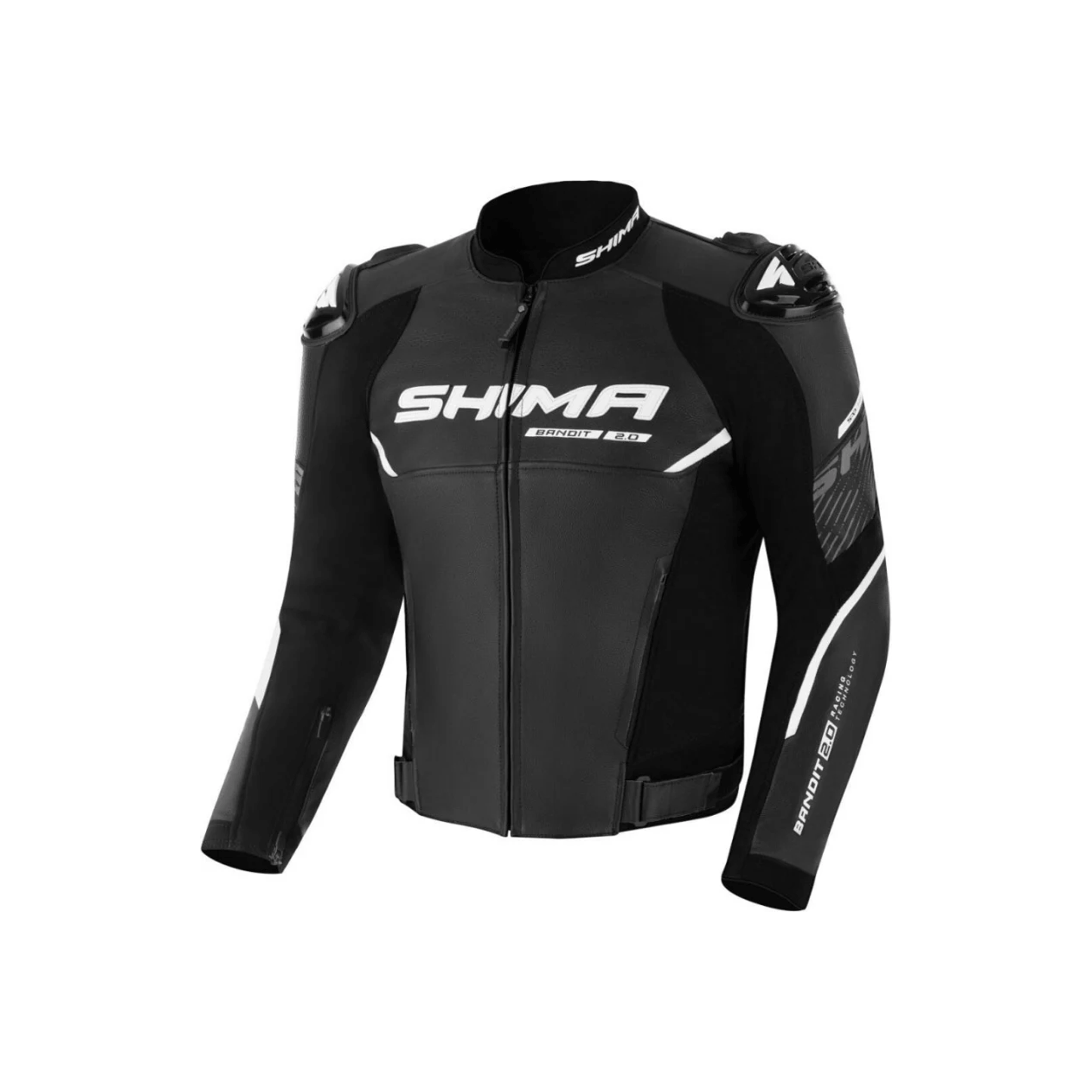 SHIMA BANDIT 2.0 MEN'S MOTORCYCLE LEATHER JACKET BLACK