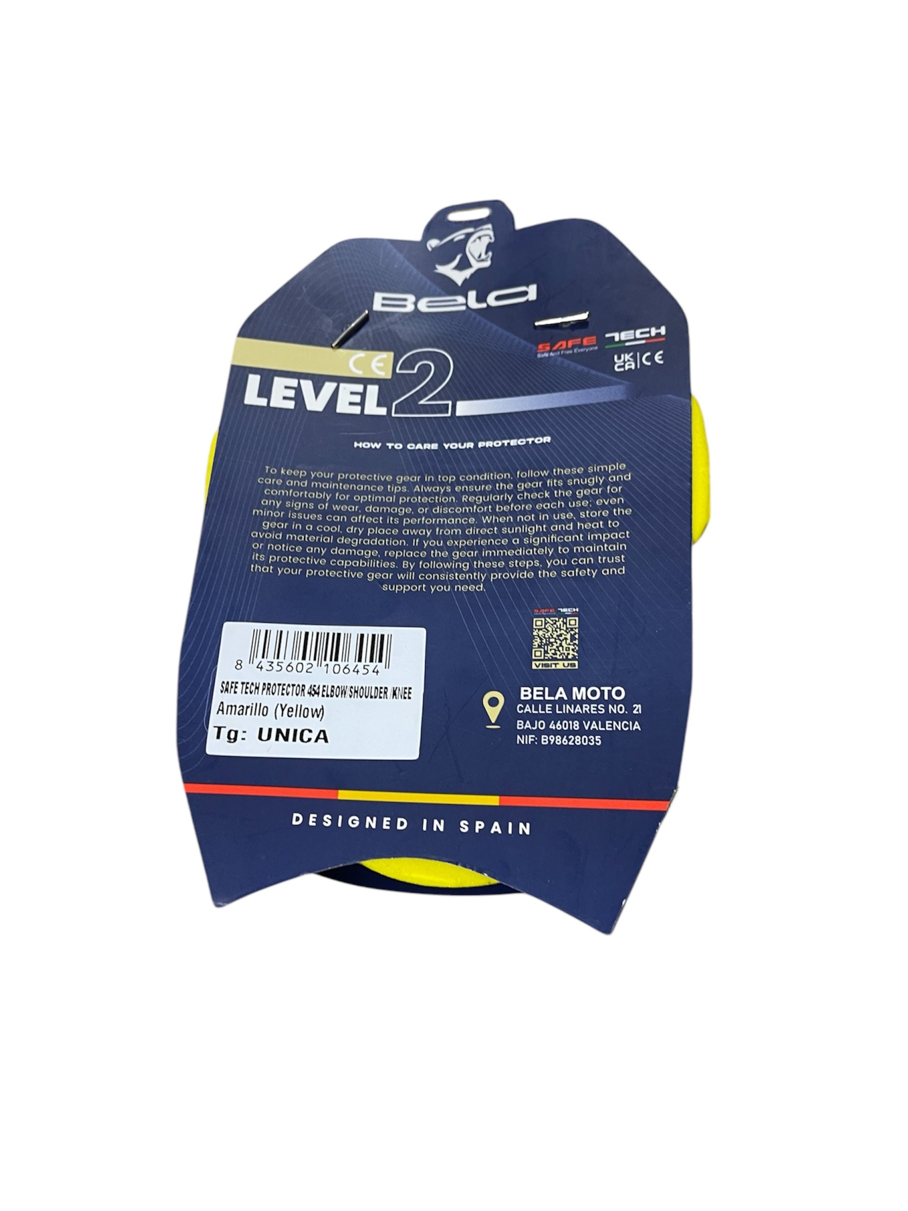 BELA SAFE TECH- KNEE/ELBOW PROTECTION LEVEL-2 YELLOW