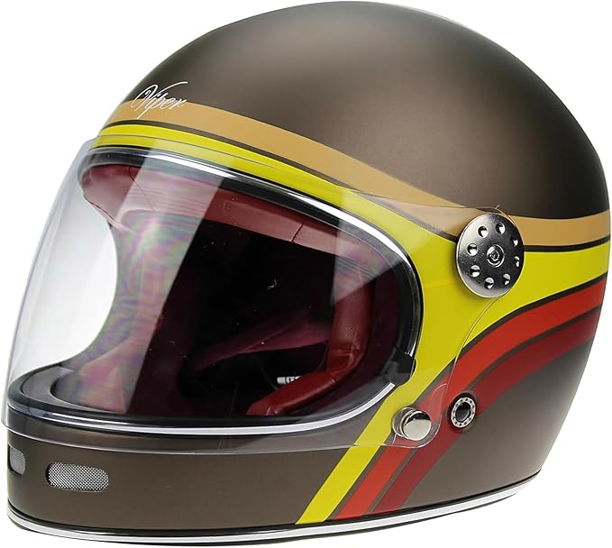 Viper F656 Vintage Style Motorcycle Full Face Helmet