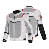 R Tech Spiral Mesh Summer Motorcycle Jacket Ice Black Red