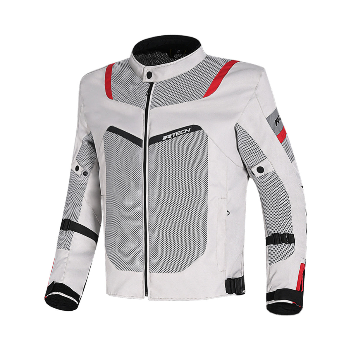 R Tech Spiral Mesh Summer Motorcycle Jacket Ice Black Red