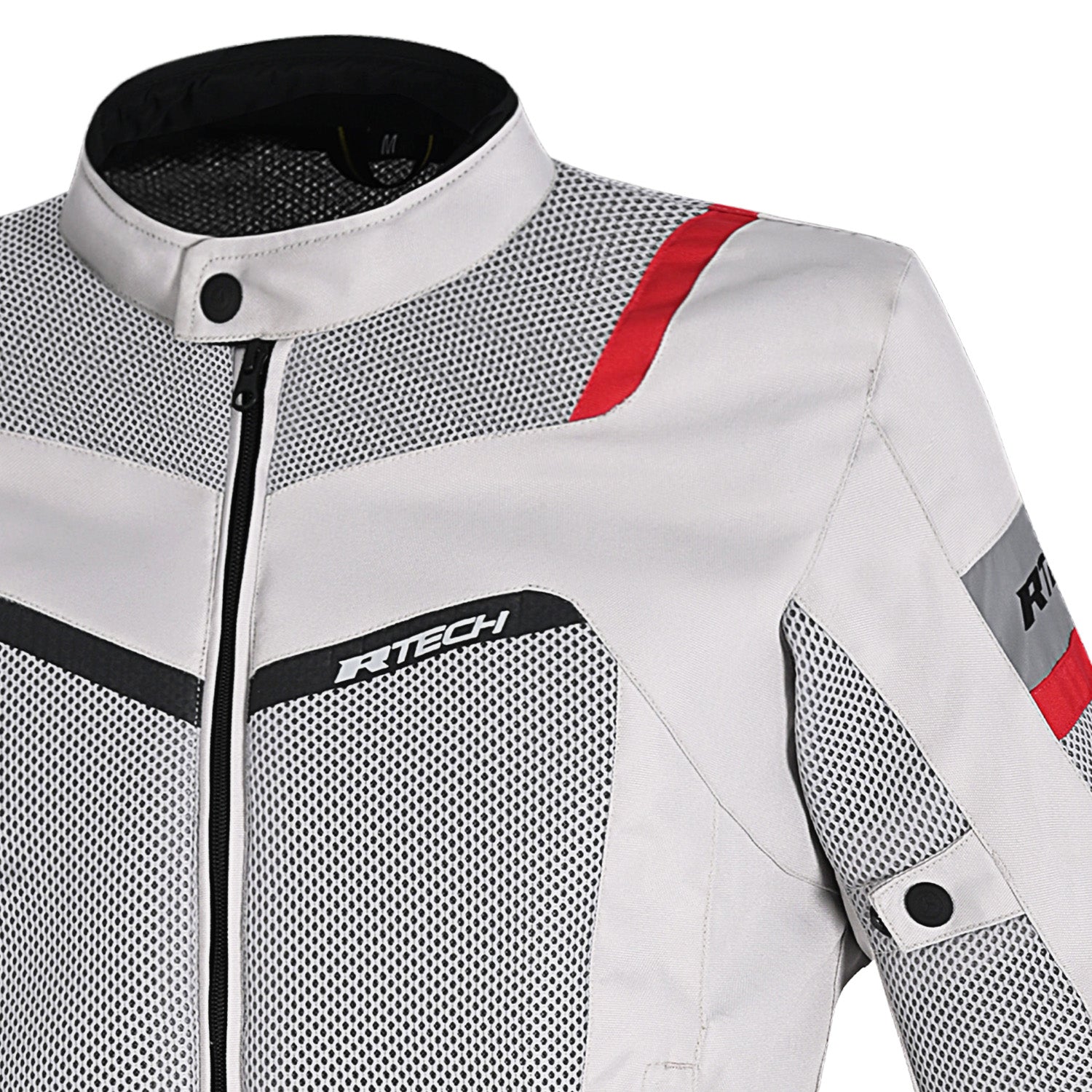 R Tech Spiral Mesh Summer Motorcycle Jacket Ice Black Red