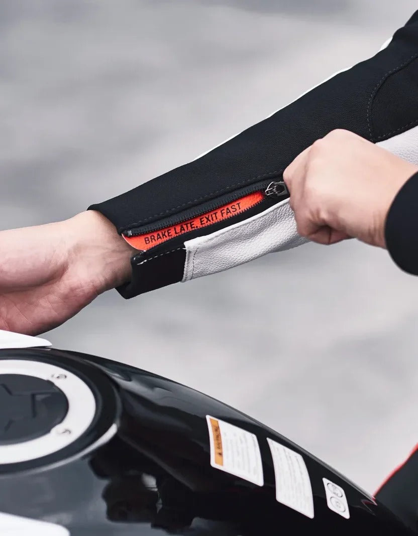 SHIMA MIURA 2.0 LADY MOTORCYCLE LEATHER JACKET RED FLUO