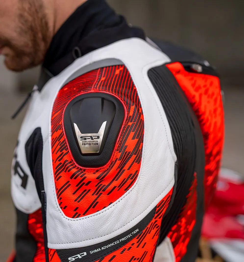 SHIMA STR 2.0 MOTORCYCLE LEATHER JACKET RED