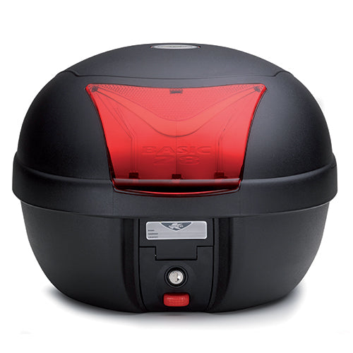 KAPPA MALETA PARILLA K628 NEGRO BASE CATADIÓPTRICOS ROJO 28LTS