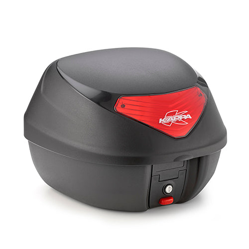 KAPPA MALETA PARILLA K628 NEGRO BASE CATADIÓPTRICOS ROJO 29LTS