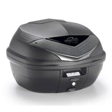 KAPPA Top Case, Black Base with Smoked Reflectors, 35 L