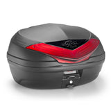 KAPPA MALETA ML46 NEGRO BASE CATADIÓPTRICOS ROJO 46 LTS