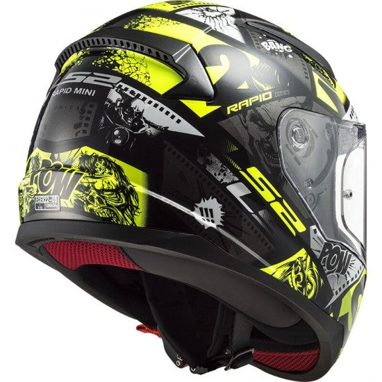 LS2  - FF353 KIDESFUL FACE MOTORCYCLE HELMET VIGNETTE BLACK H-V YELLOW 