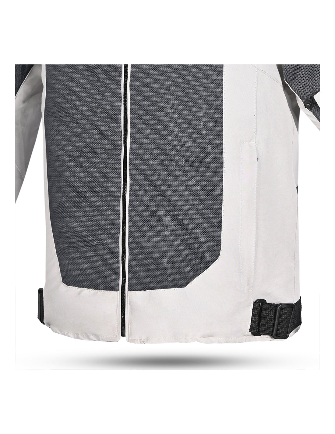 R-TECH - Spiral Mesh Textile Jacket in White/Gray/Red 