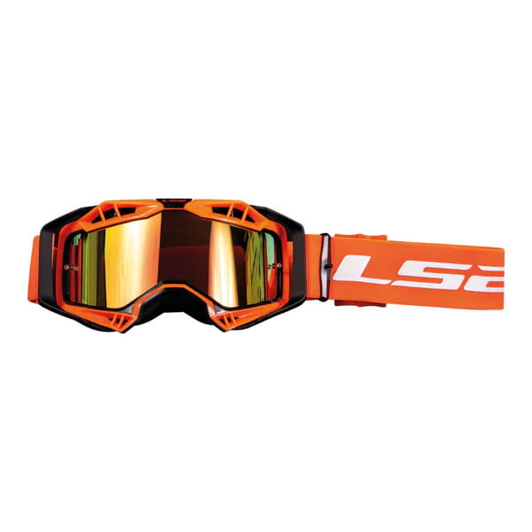 Aura Goggle Black Orange With Iridium Visor 