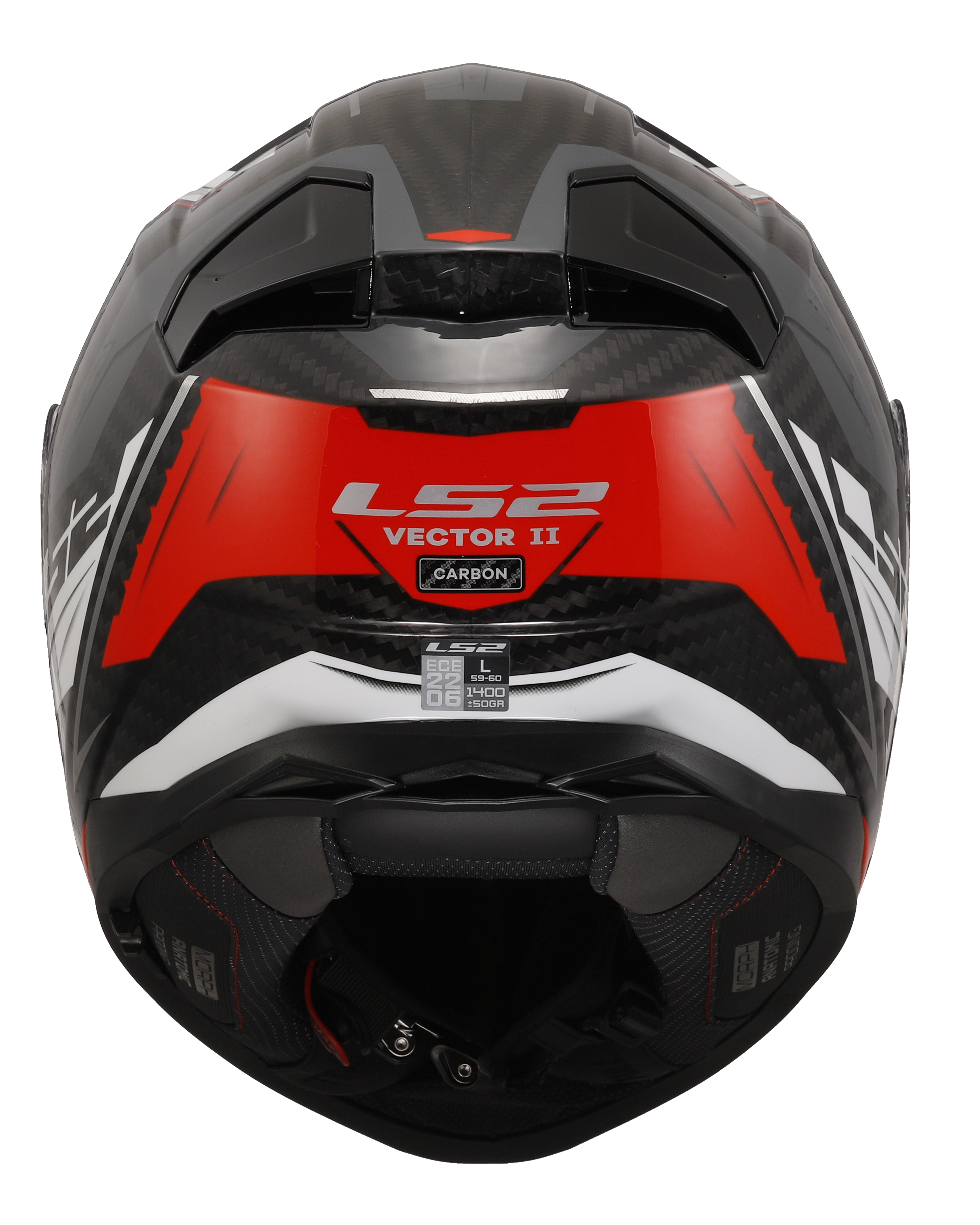 LS2 FF811 Vector II Full Face Motorcycle Helmet  Savage White Red Grey