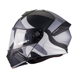 MT Genesis R Lancer B12 Motorcycle Modular Helmet Matt Black Grey