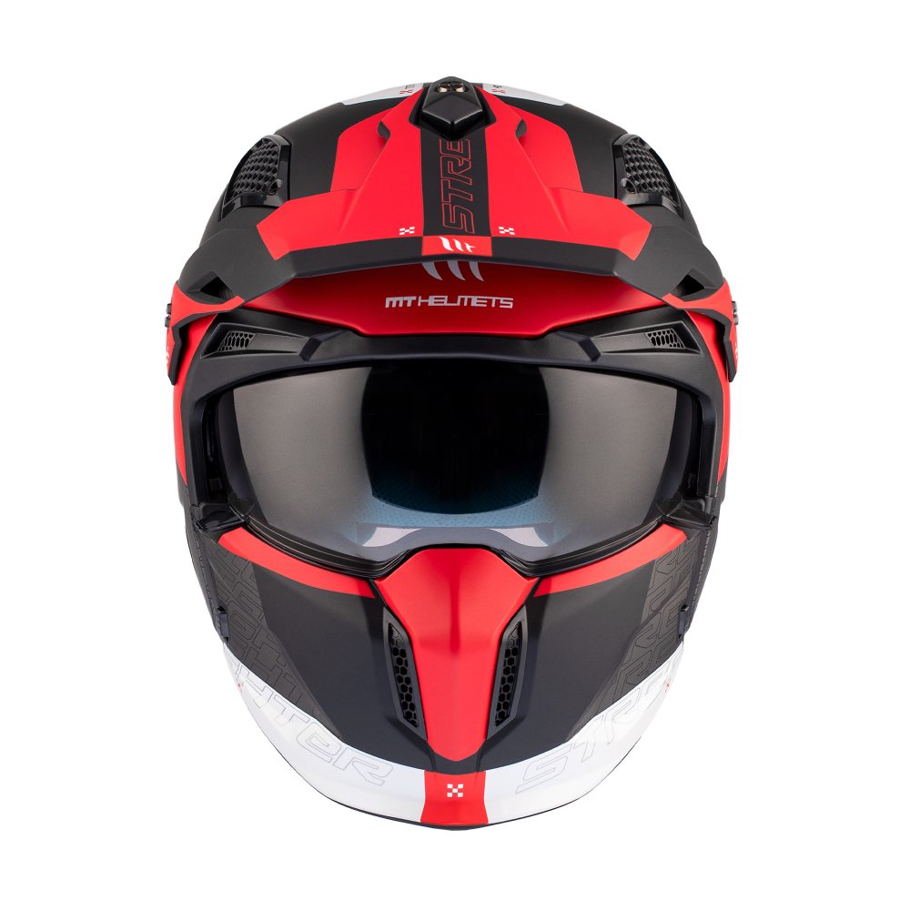 MT Streetfighter SV S Totem B15 Matt Black Red White Adventure Helmet