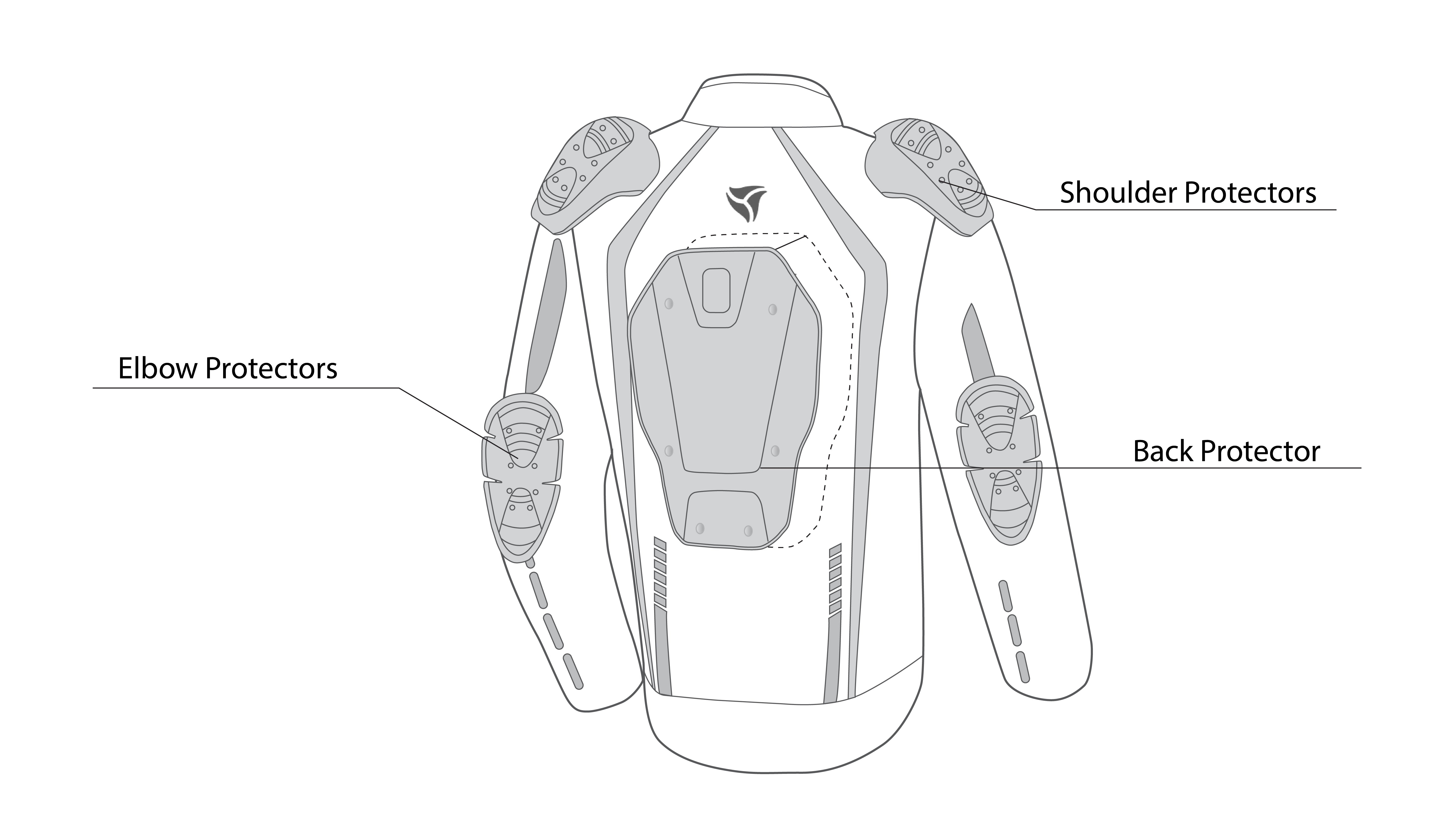R Tech Marshal Textile Motorcycle Jacket Black Grey