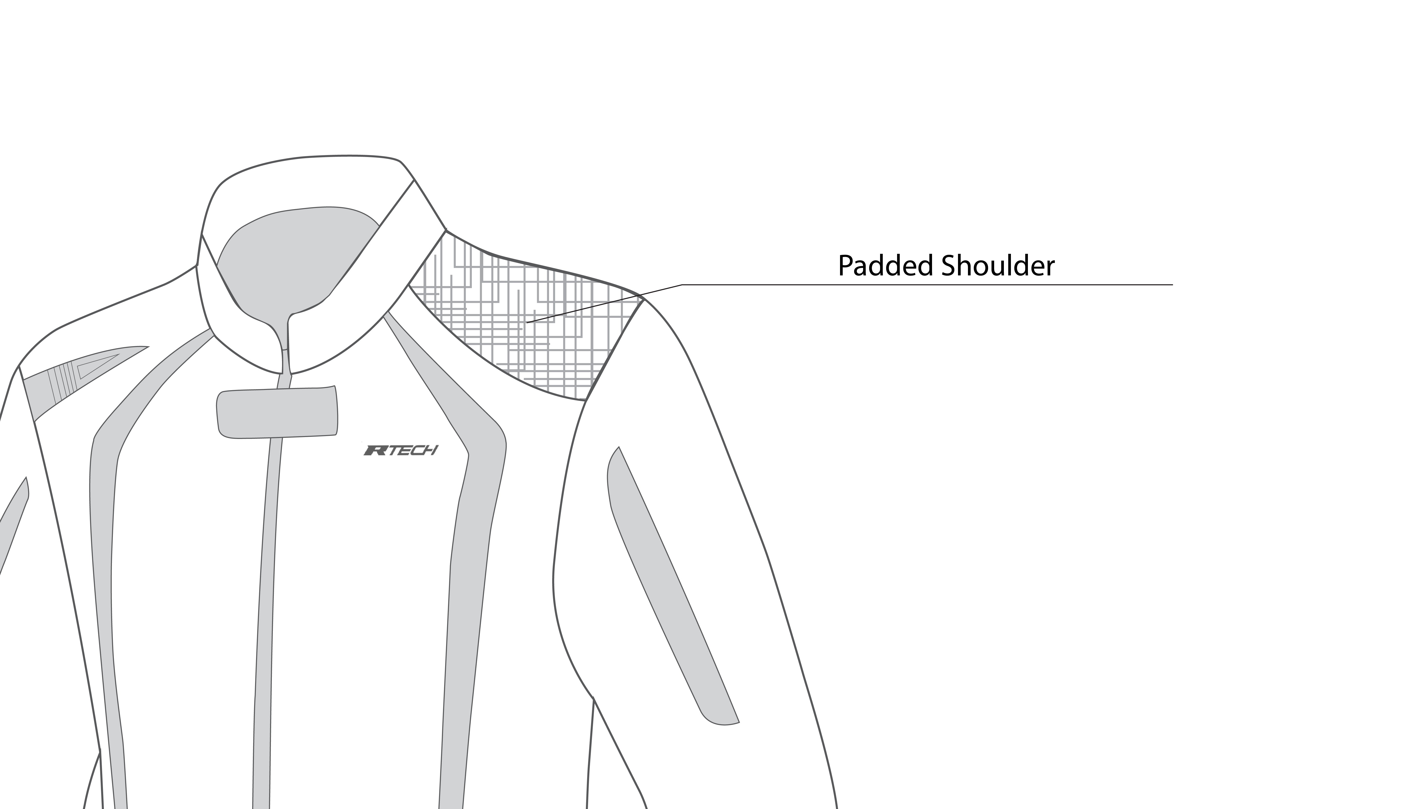 R Tech Marshal Textile Motorcycle Jacket Black Grey