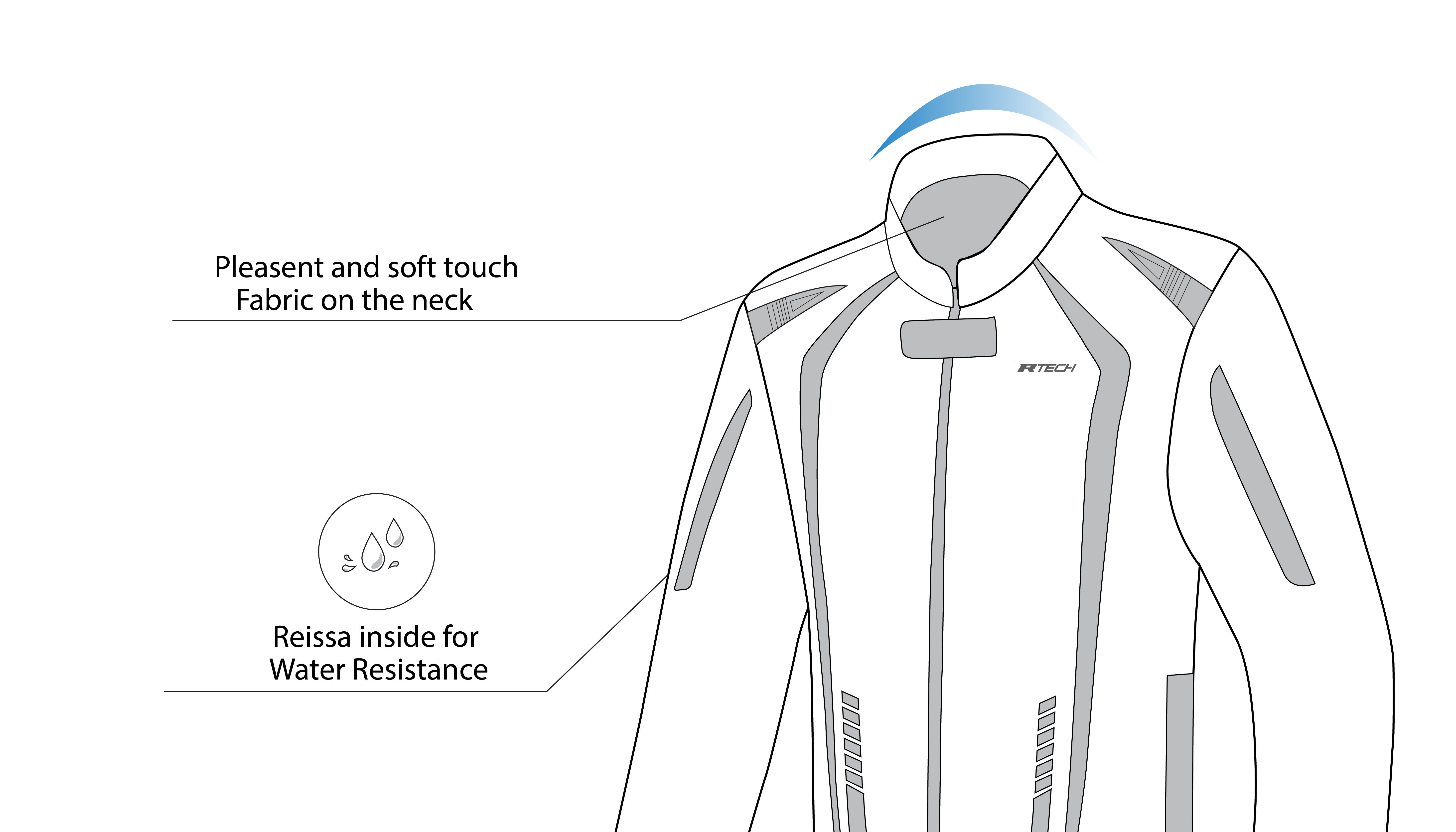 R Tech Marshal Textile Motorcycle Jacket Black Grey