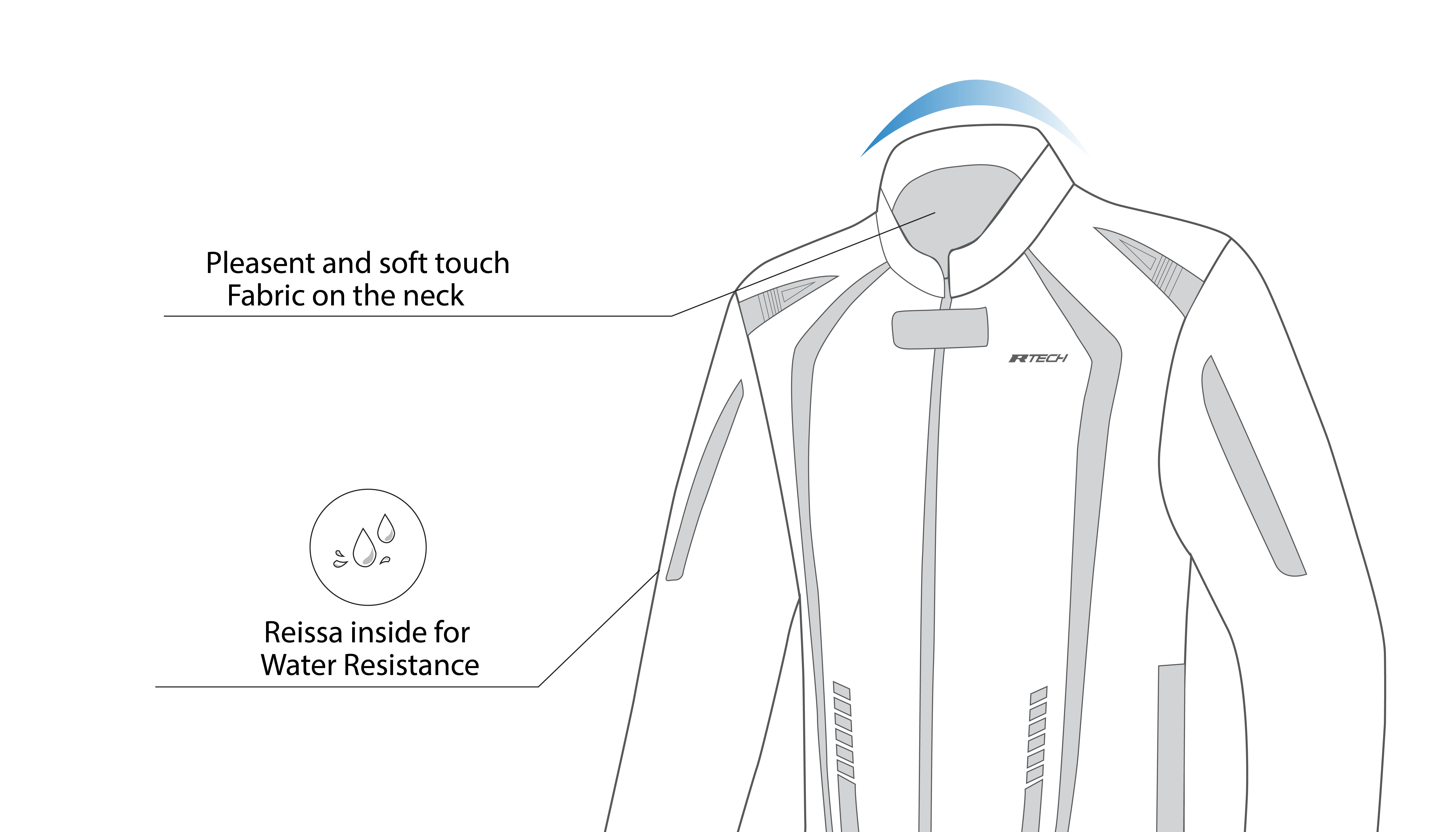 R Tech Marshal Textile Motorcycle Jacket Black Grey