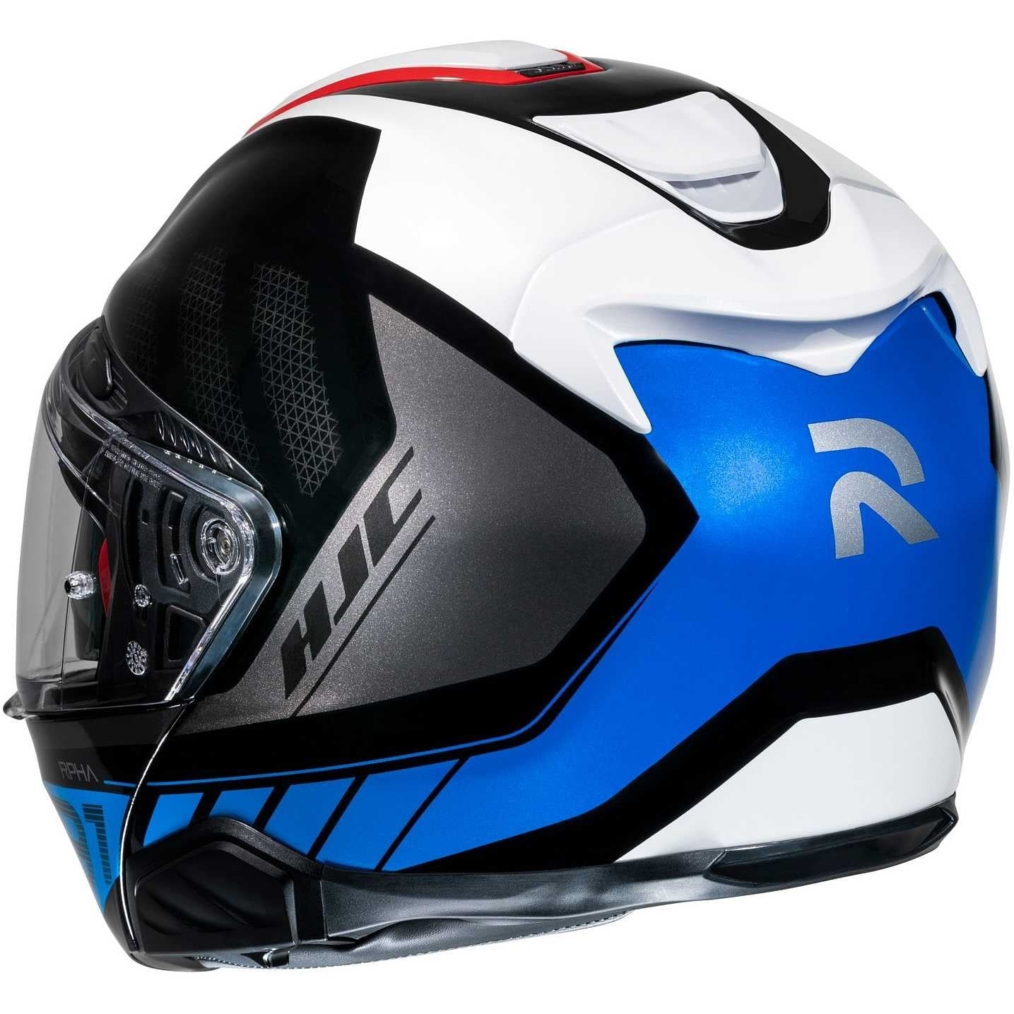 HJC-RPHA91 RAFINO MC21 Modular Motorbike Helmet White Red Blue