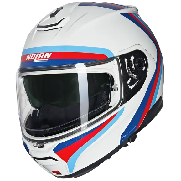 NOLAN N100-6 SSOLUTO 347 Modular Helmet Bianco Azul Rosso Azzurro