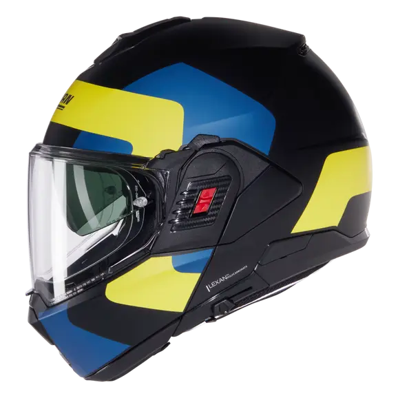 NOLAN N120-1 Omocromo 346 Moto Modular Helmet Nero Blue Gillao
