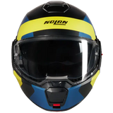 NOLAN N120-1 Omocromo 346 Moto Modular Helmet Nero Blue Gillao