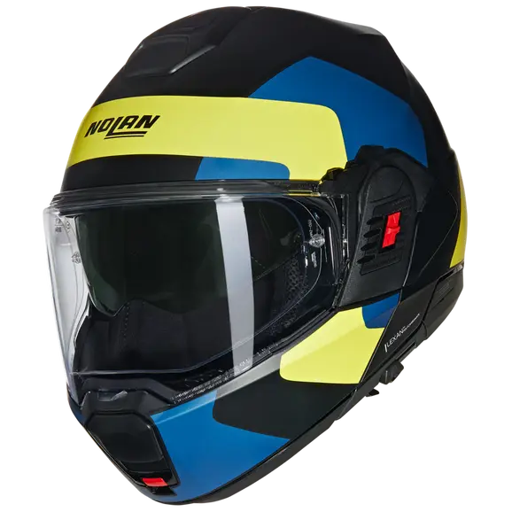 NOLAN N120-1 Omocromo 346 Moto Modular Helmet Nero Blue Gillao