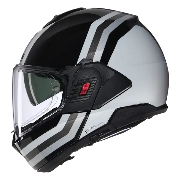 NOLAN N120-1 Lineo 348 Modular Helmet Nero Bianco Argento