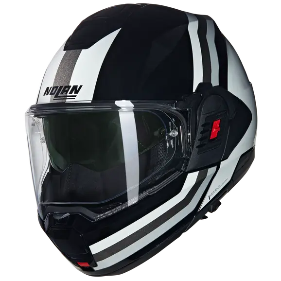 NOLAN N120-1 Lineo 348 Modular Helmet Nero Bianco Argento