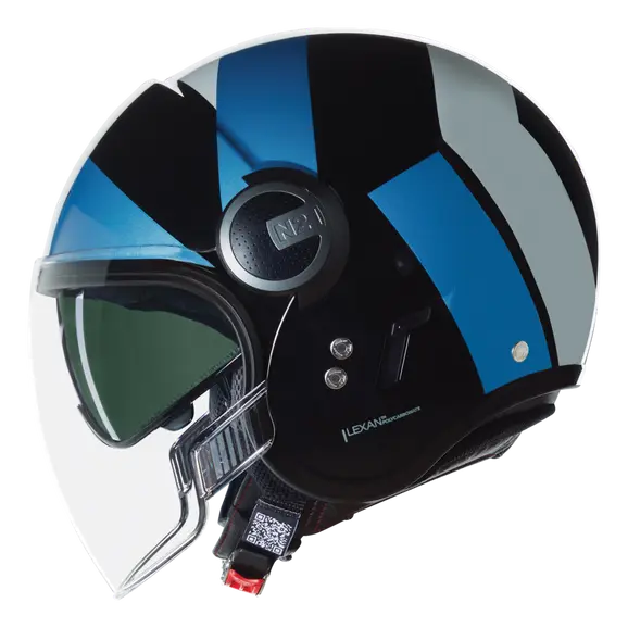 NOLAN N21 Visor Tangente 353 Jet Helmet Nero Azul Argento