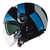 NOLAN N21 Visor Tangente 353 Jet Helmet Nero Azul Argento