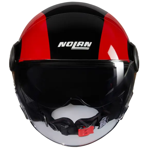 NOLAN N21 Visor Bicromo 350 open face Helmet Nero Rosso Arancione