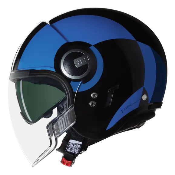 NOLAN N21 Visor Bicromo 351 Nero Azul Azzurro Jet Helmet
