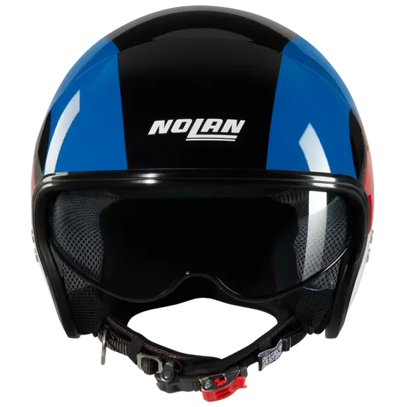 NOLAN N21 06 BICHROME 345 MINI JET HELMET BLACK BLACK BLUE RED WHITE 