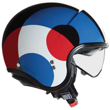 NOLAN N21 06 BICHROME 345 MINI JET HELMET BLACK BLACK BLUE RED WHITE