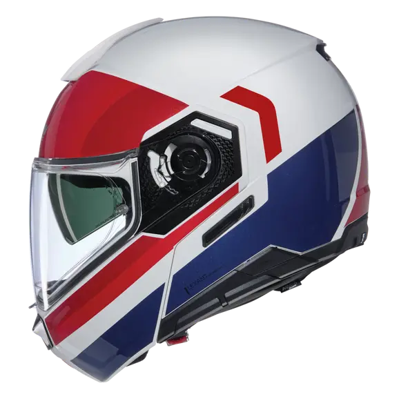 NOLAN N90-3 ROBOTO 345 Modular Helmet Bianco Rosso Blue