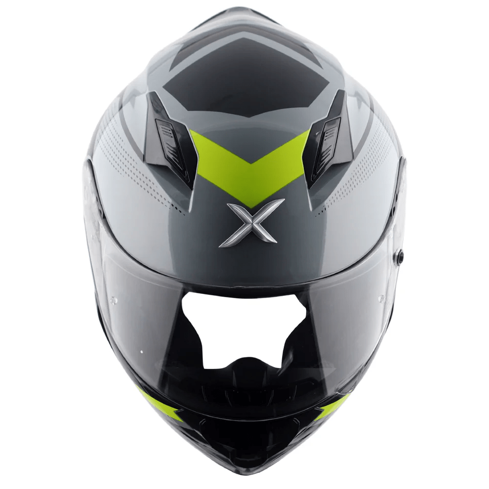 AXOR HUNTER CORNET FULL FACE MOTORCYCLE HELMET BLACK MATTE_FLUORESCENT YELLOW