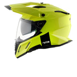 AXOR X-CROSS SPORT DUAL VISOR MOTORCYCLE HELMET FLUORESCENT YELLOW