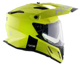 AXOR X-CROSS SPORT DUAL VISOR MOTORCYCLE HELMET FLUORESCENT YELLOW
